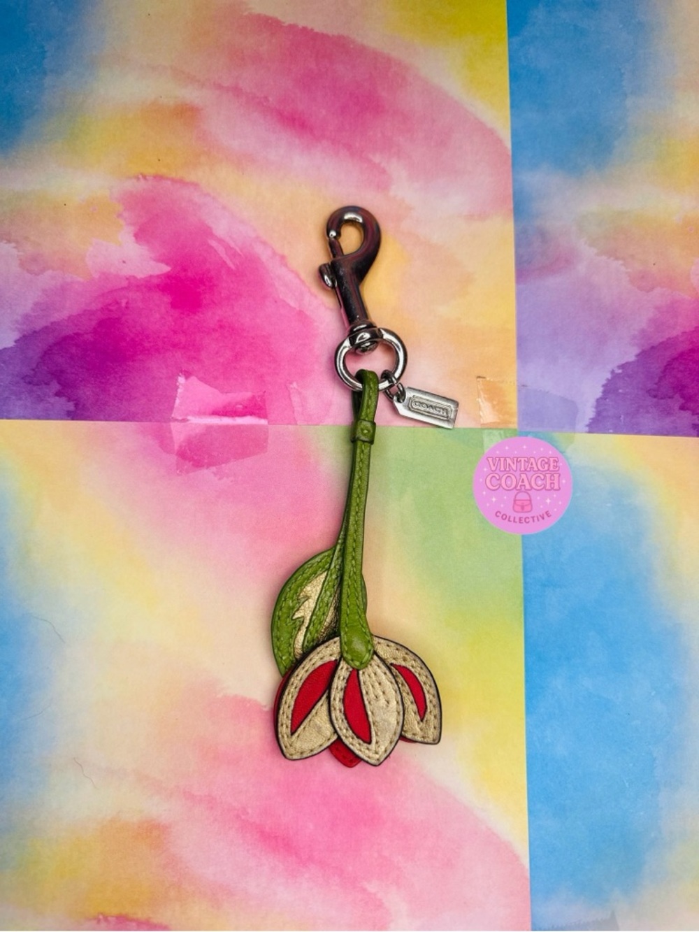 Coach drooping tulips charm